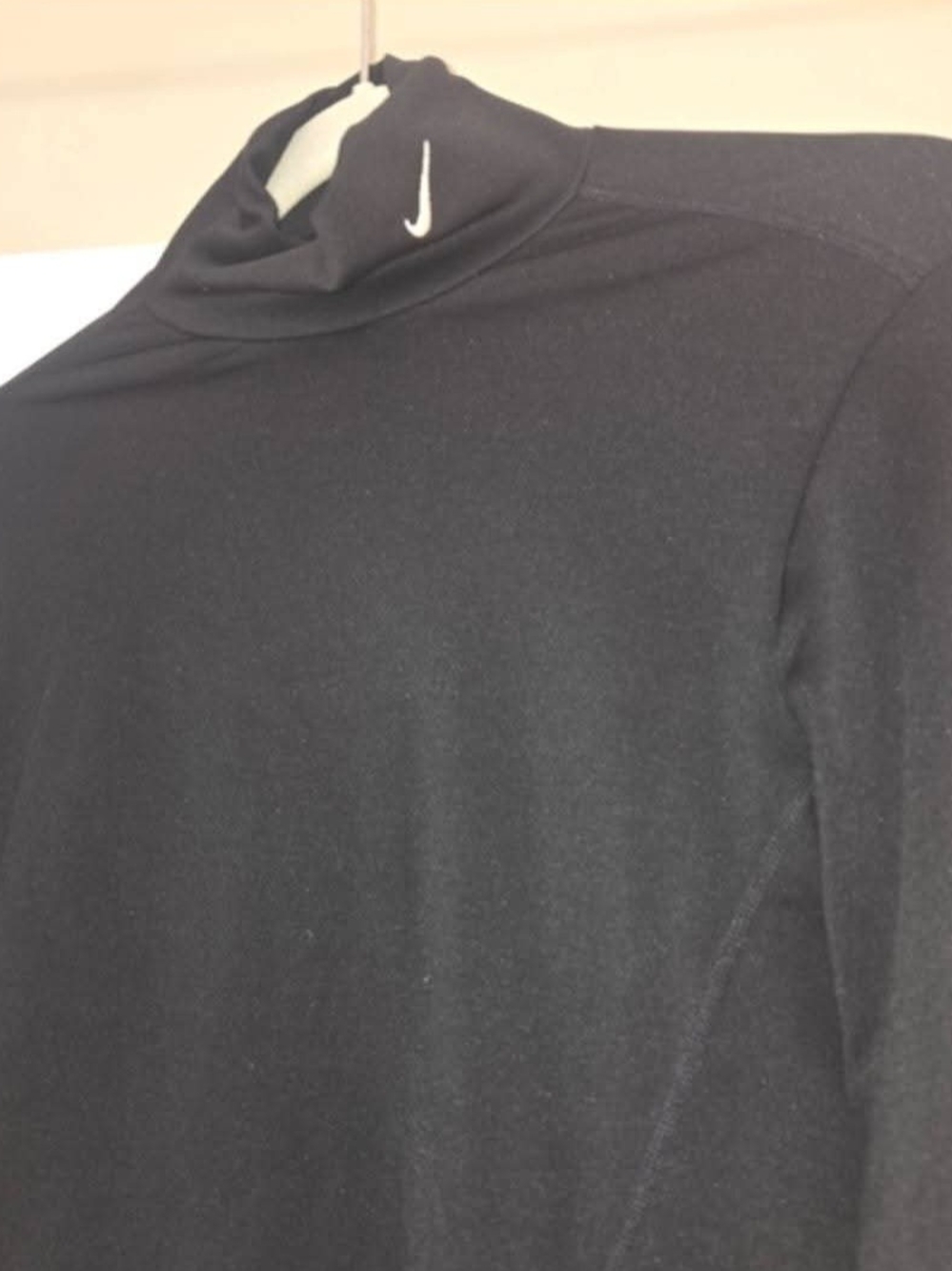 Women's Nike Dri-FIT Black Long Sleeve Mock Neck Top – Size Small - Picture 2 of 6